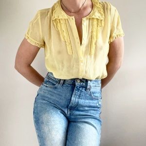 Banana Republic sheer blouse